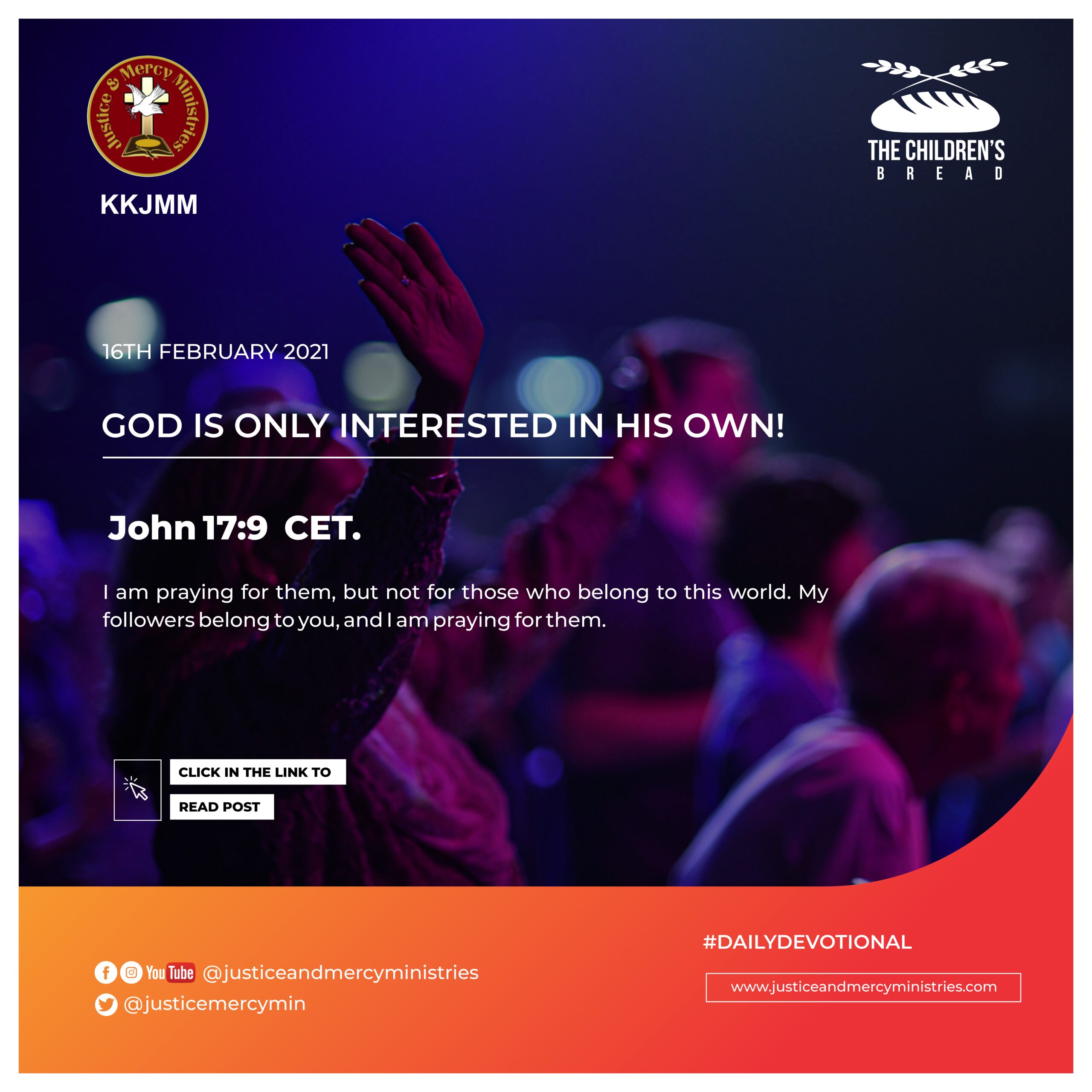 GOD IS ONLY INTERESTED IN HIS OWN!