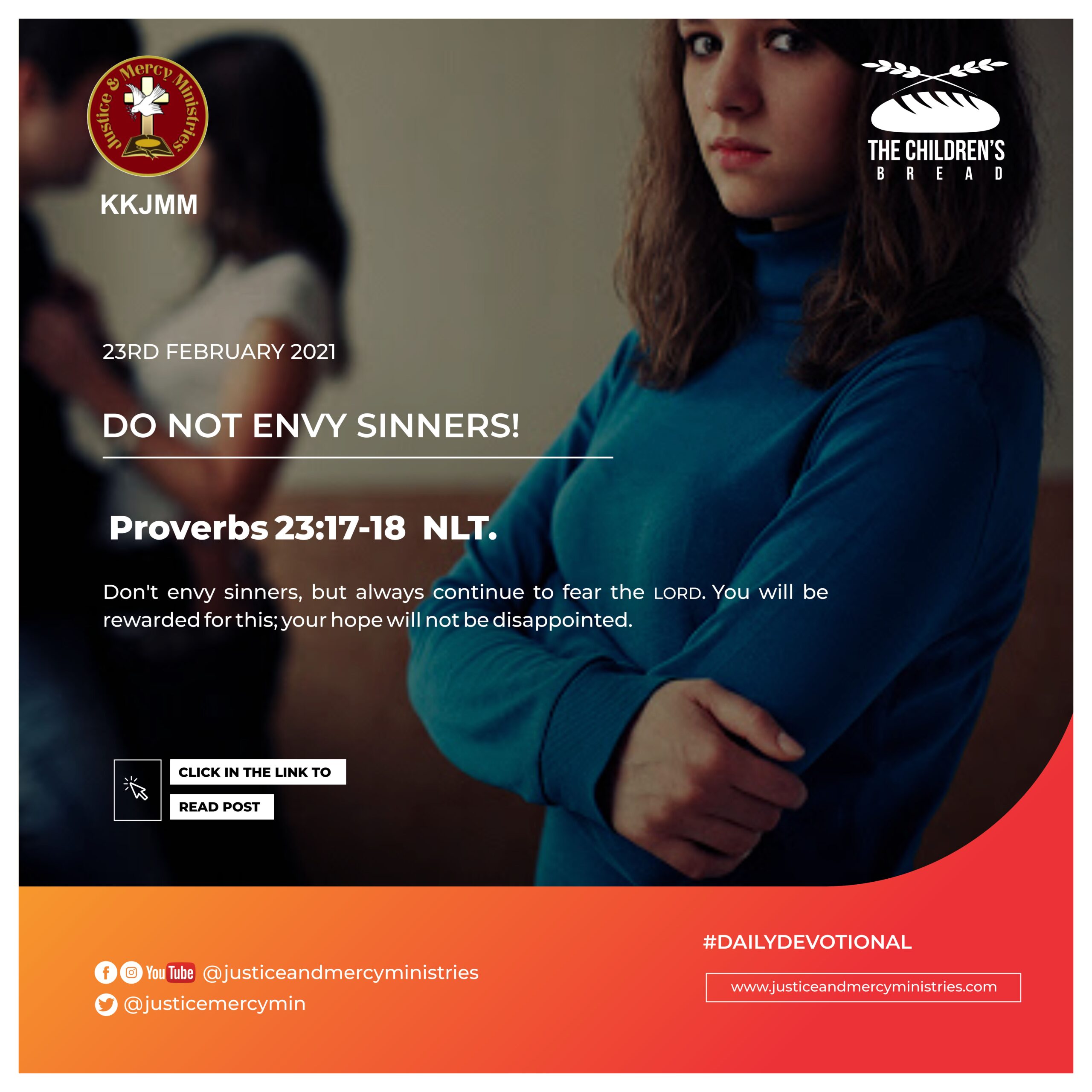 DO NOT ENVY SINNERS!