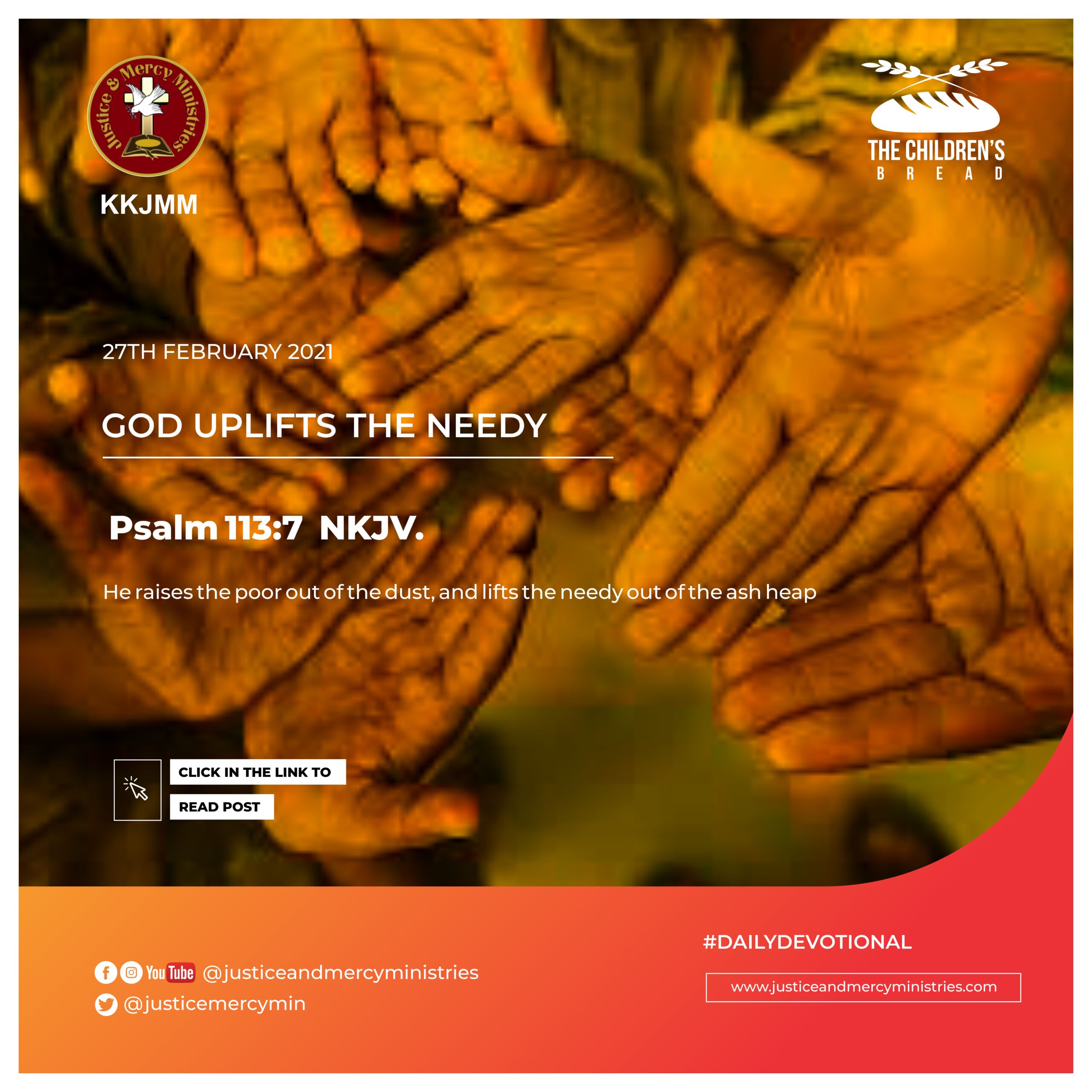 GOD UPLIFTS THE NEEDY